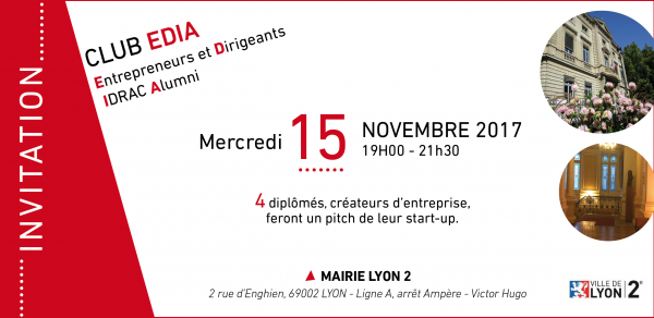Club EDIA (Entrepreneurs et Dirigeants IDRAC Alumni) - 15 novembre 2017