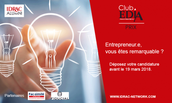 Prix des Entrepreneurs 2018 : fin de l'appel à candidatures  lundi 19 mars !