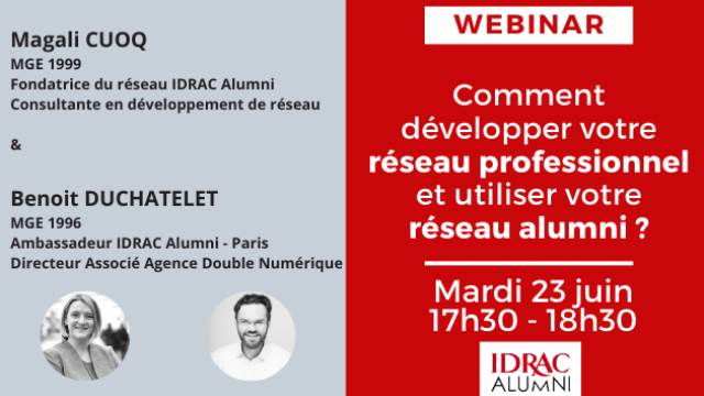 Webinar : Développer son réseau professionnel et alumni