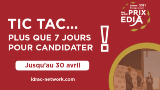 PRIX EDIA 2021 : Tic Tac...J-7 pour postuler ! 