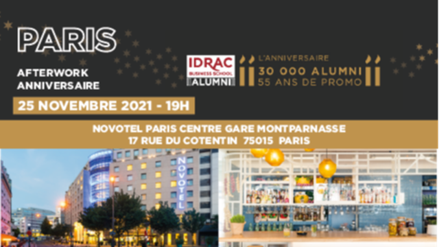 PARIS : Afterwork Spécial Anniversaire Alumni  🎉 Novotel Paris Montparnasse 