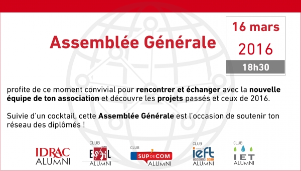 Invitation - Assemblée Générale 16 mars 2016