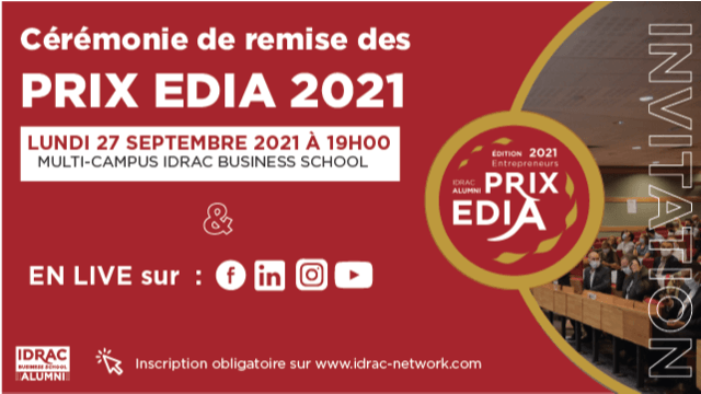 Cérémonie de remise des PRIX EDIA 2021  🏆 : Rendez-vous le 27 SEPTEMBRE ! 