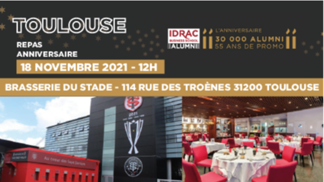 TOULOUSE : Un déjeuner spécial anniversaire le 18 novembre 2021 !  🍰