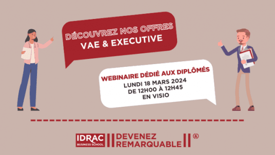 Webinaire IDRAC Alumni 💻 - Découvrez nos offres VAE & Executive